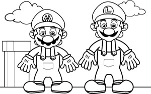 coloring pages of luigi