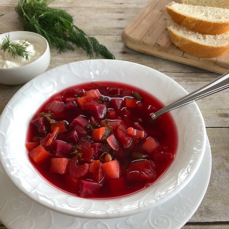 A delicious and filling vegetable beet borscht