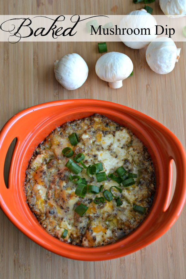 Baked Mushroom Dip - easy recipe and always gets eaten up to "bottom of the bowl clean"!
