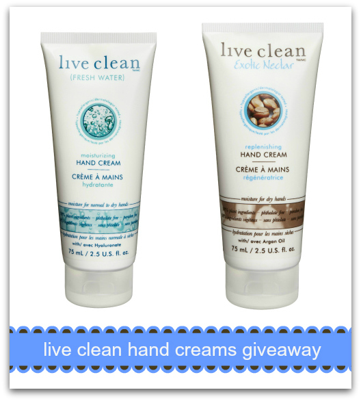live clean hand creams