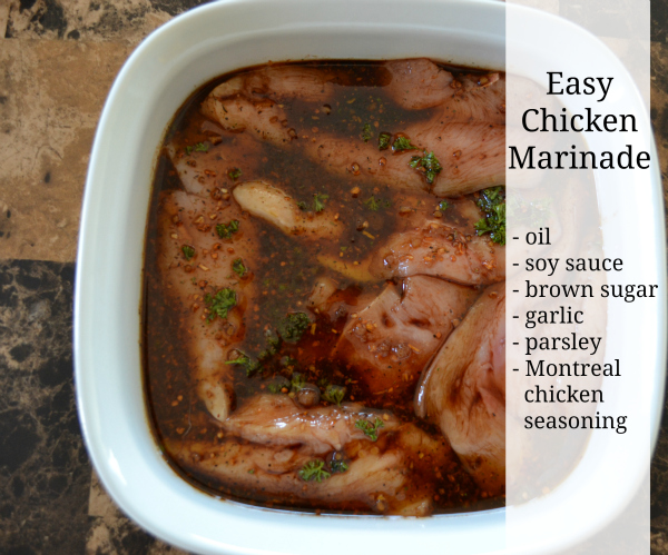 Easy Chicken Marinade using ingredients you already have on hand (OK, maybe not the parsley, but half the amount for Parsley if using dried flakes)