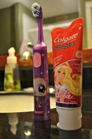 colgate littlest pet shop and barbie toothpaste