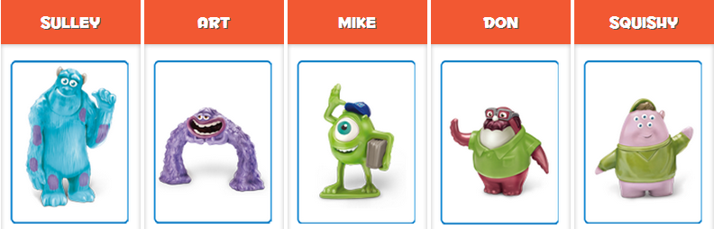 Kinder Monsters University Toys