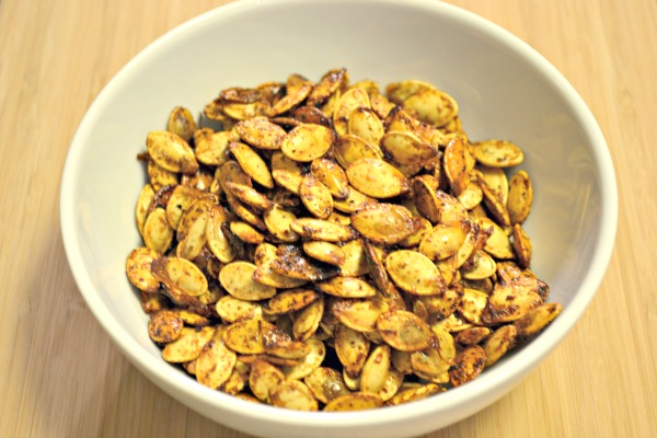 Roasted Pumpkin Seeds - sweet and spicy!