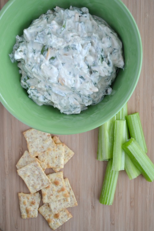 Easy Spinach Dip - made with fresh spinach so no thawing/draining required