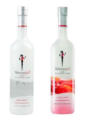 skinnygirl bare naked and white cherry vodka