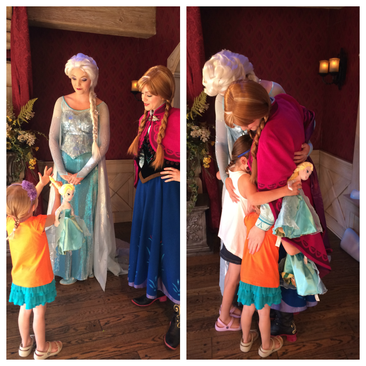 Anna and Elsa at Disneyland