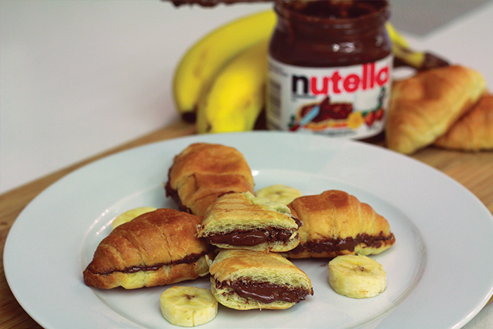 Nutella crescent rolls with banana