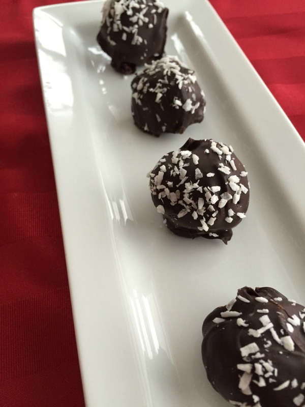 chocolate hummus truffles
