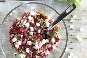 A delicious cranberry salad for your holiday table.