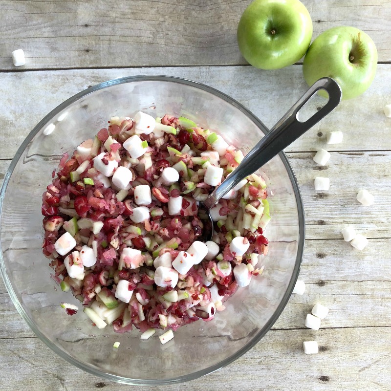 A delicious cranberry salad for your holiday table.